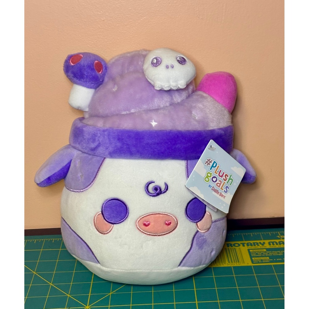 Plushgoals Cuddle Barn Mooshakes Series 2 Witchy Brew Mooshake Cow Plush 9" NEW